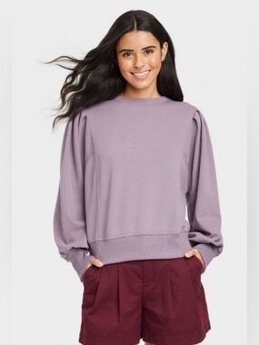 NWT A New Day Purple Fleece Sweatshirt Women’s XXL Cozy Pullover
